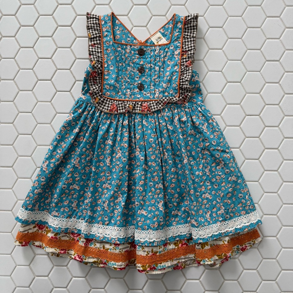 Wildflowers Blue Floral Kids Dress